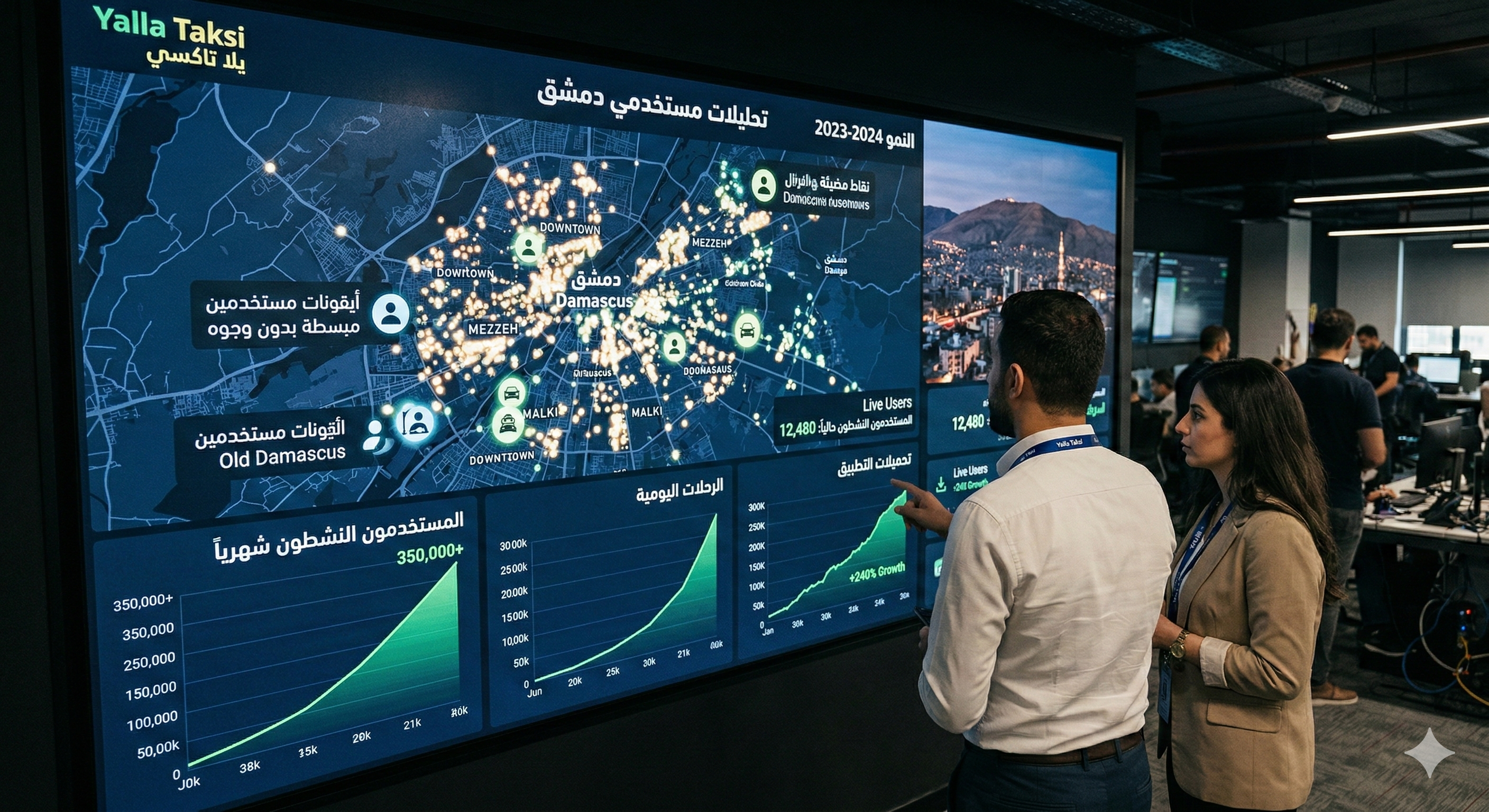 تشغيل تجريبي لتطبيق انطلق في شوارع دمشق
